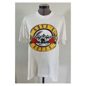 VTG 80s Screen Stars Sz L Guns N Roses Graphic Band Tee Single Stitch
